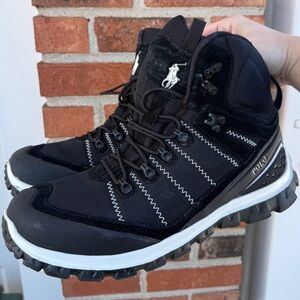 Polo Ralph Lauren Men's Black/white Hillingdon Trail Hiking Boot, Size 10.5